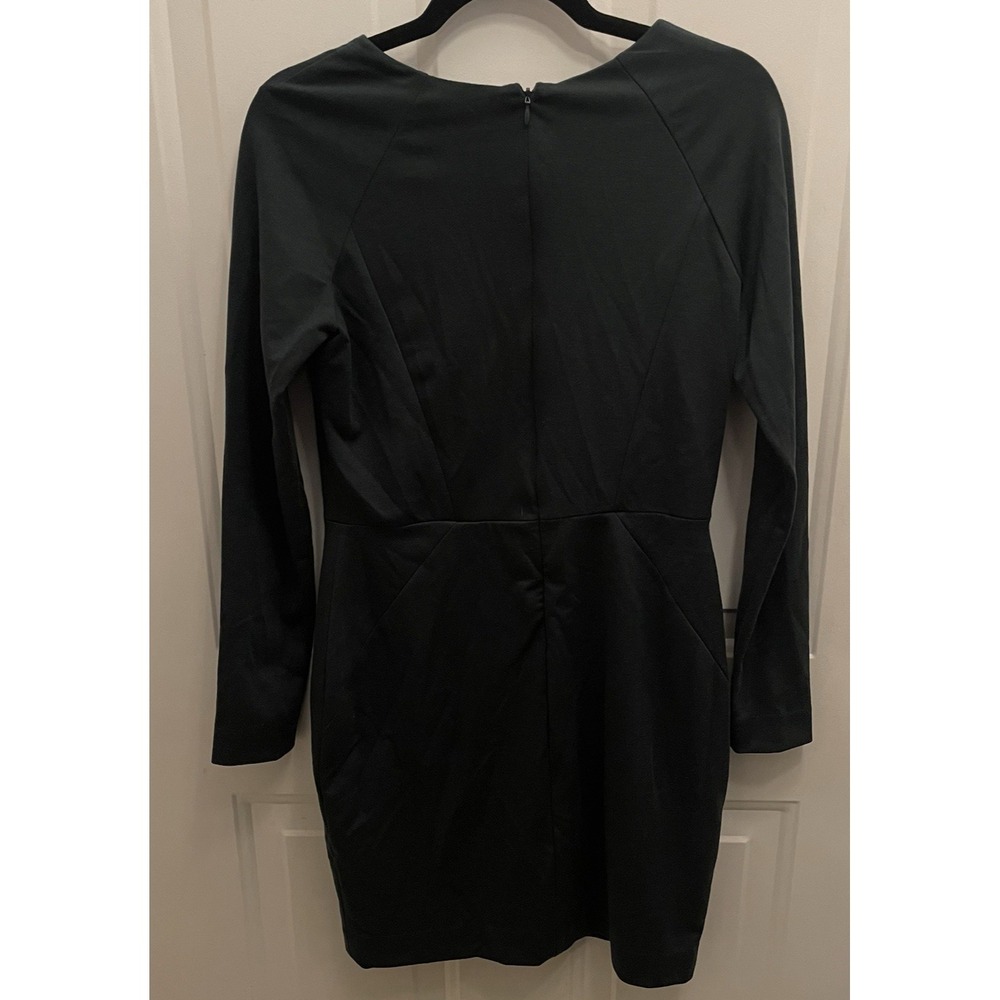 Banana Republic‎ Dark Forest Green Ponte Knit Long Sleeved Sheath Dress 6 Career - Picture 4 of 6